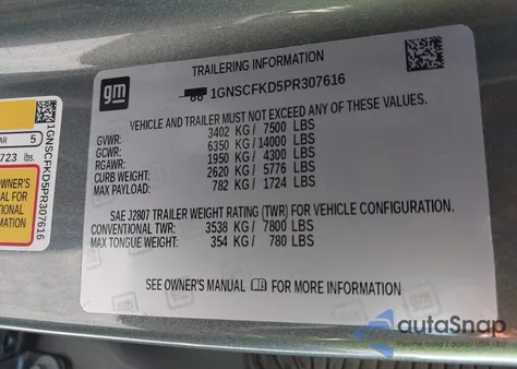 2023 Chevrolet Suburban 2Wd Premier from USA, damaged, VIN 1GNSCFKD5PR307616